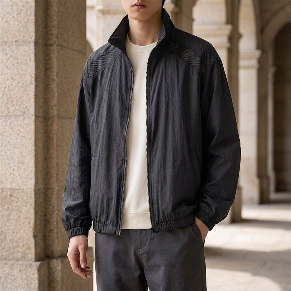 Valencia Mesh Panel Jacket - Black