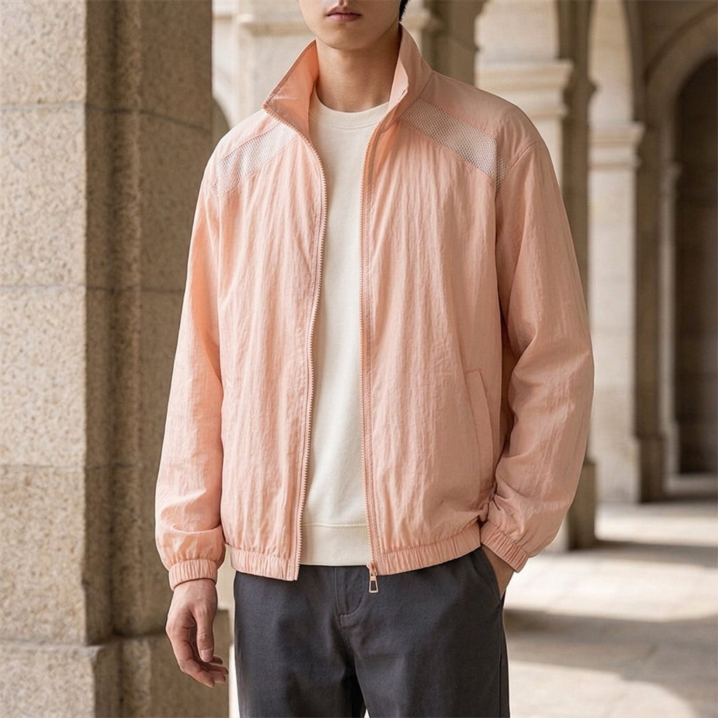 Valencia Mesh Panel Jacket - Pink