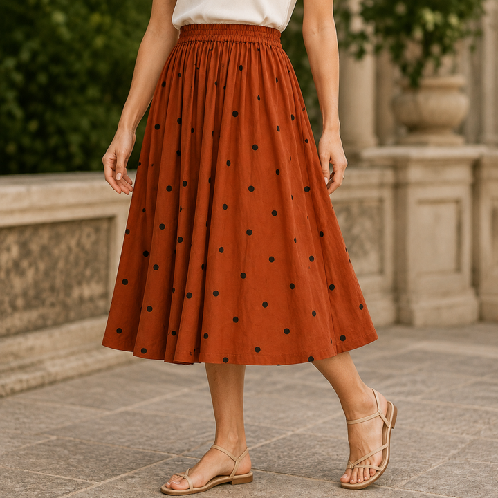 Daphne Midi Skirt - Orange