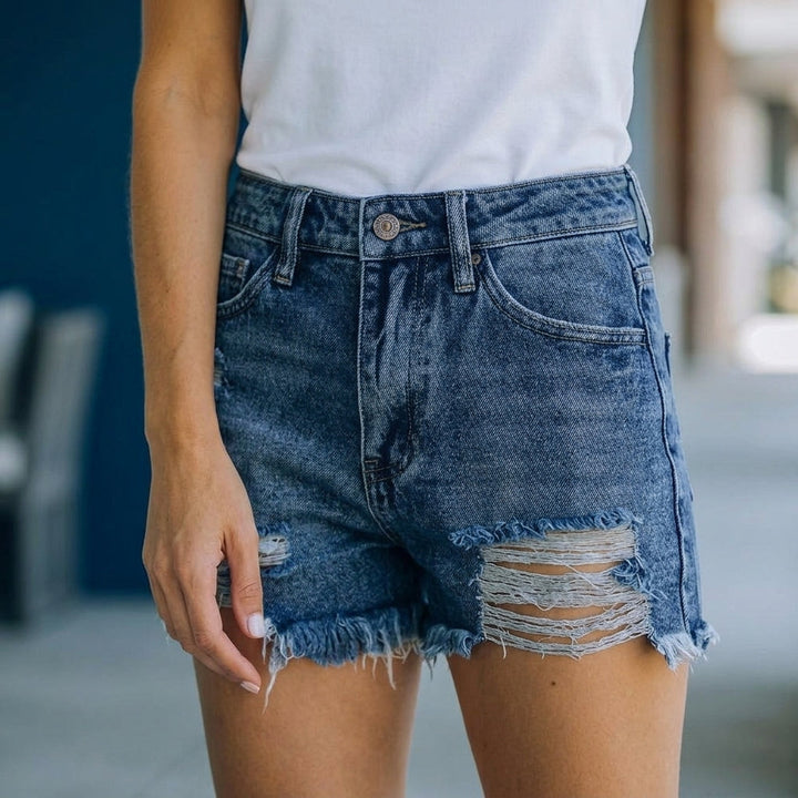 Celeste Distressed Shorts - Lead Product Detail