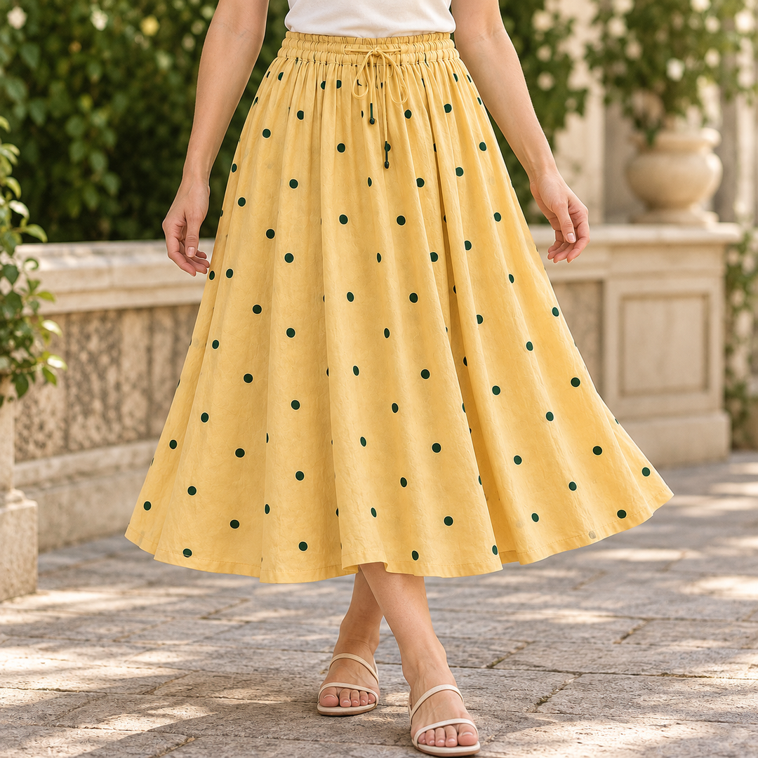 Daphne Midi Skirt - Yellow
