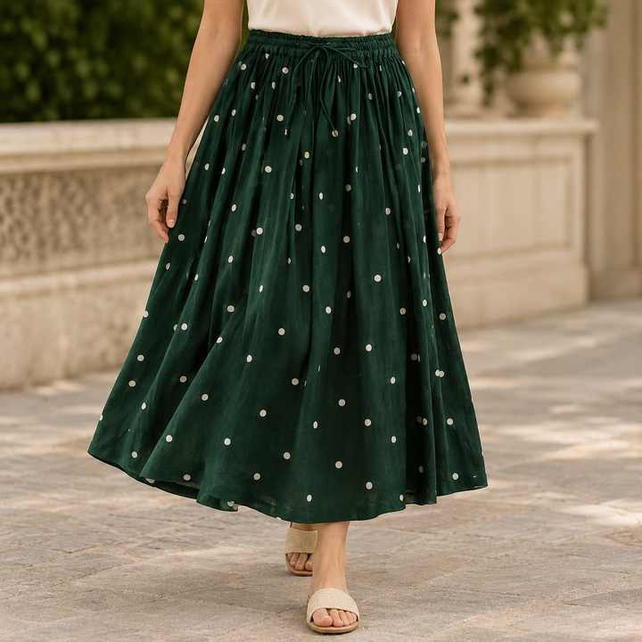 Daphne Midi Skirt - Green
