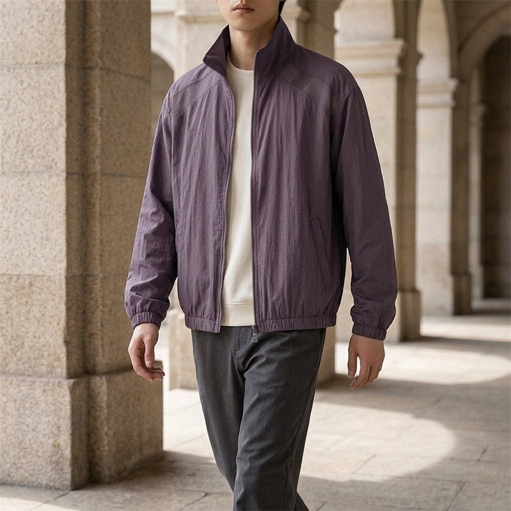 Valencia Mesh Panel Jacket - Purple