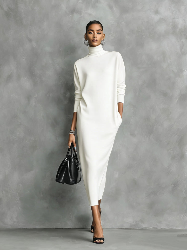 Maelys | Turtleneck Midi Sweater Dress