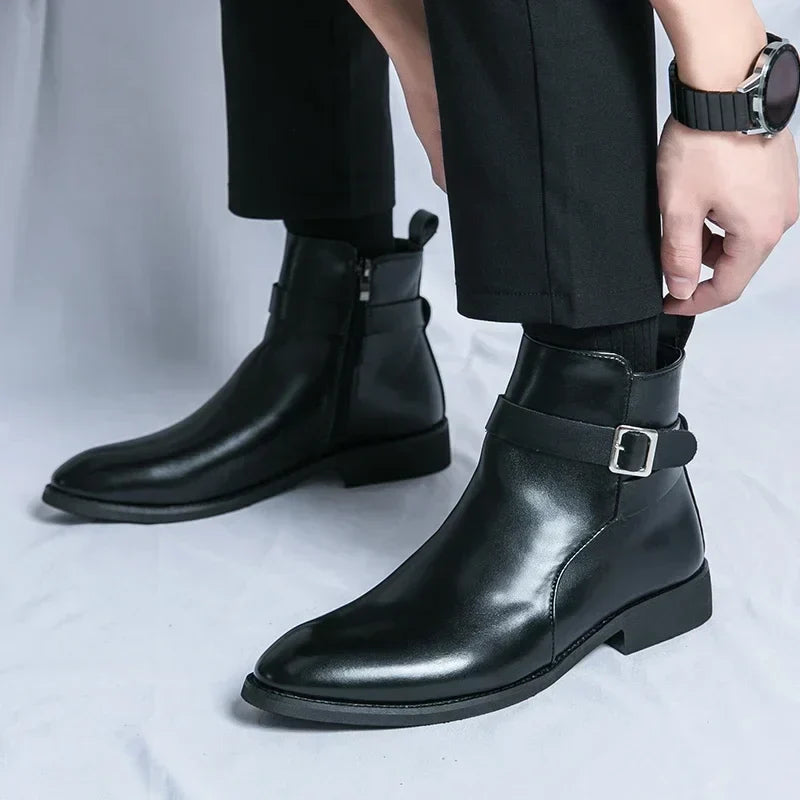mens-dress-synthetic-ankle-boots-with-side-zipper-and-buckle-strap-15