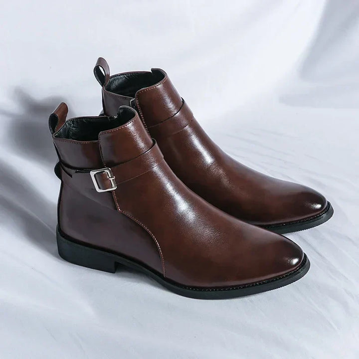 mens-dress-synthetic-ankle-boots-with-side-zipper-and-buckle-strap-2