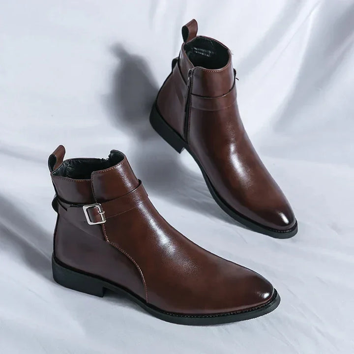 mens-dress-synthetic-ankle-boots-with-side-zipper-and-buckle-strap-3