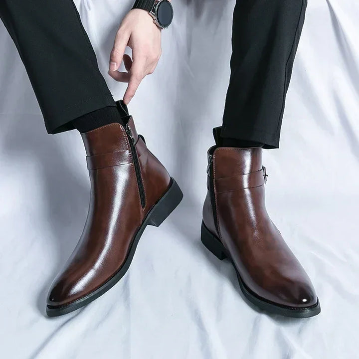 mens-dress-synthetic-ankle-boots-with-side-zipper-and-buckle-strap-4