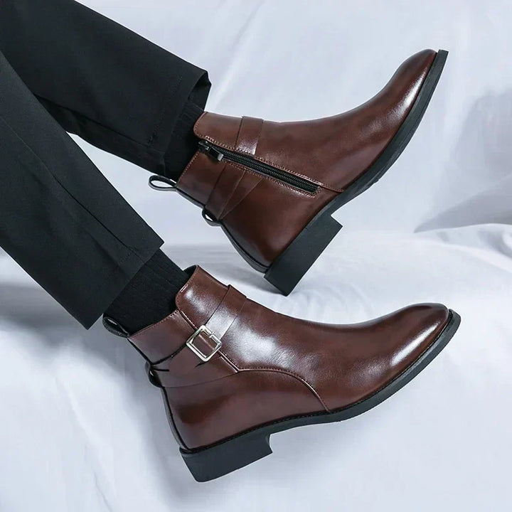 mens-dress-synthetic-ankle-boots-with-side-zipper-and-buckle-strap-8