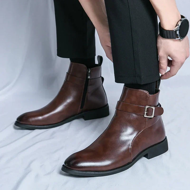 mens-dress-synthetic-ankle-boots-with-side-zipper-and-buckle-strap-9