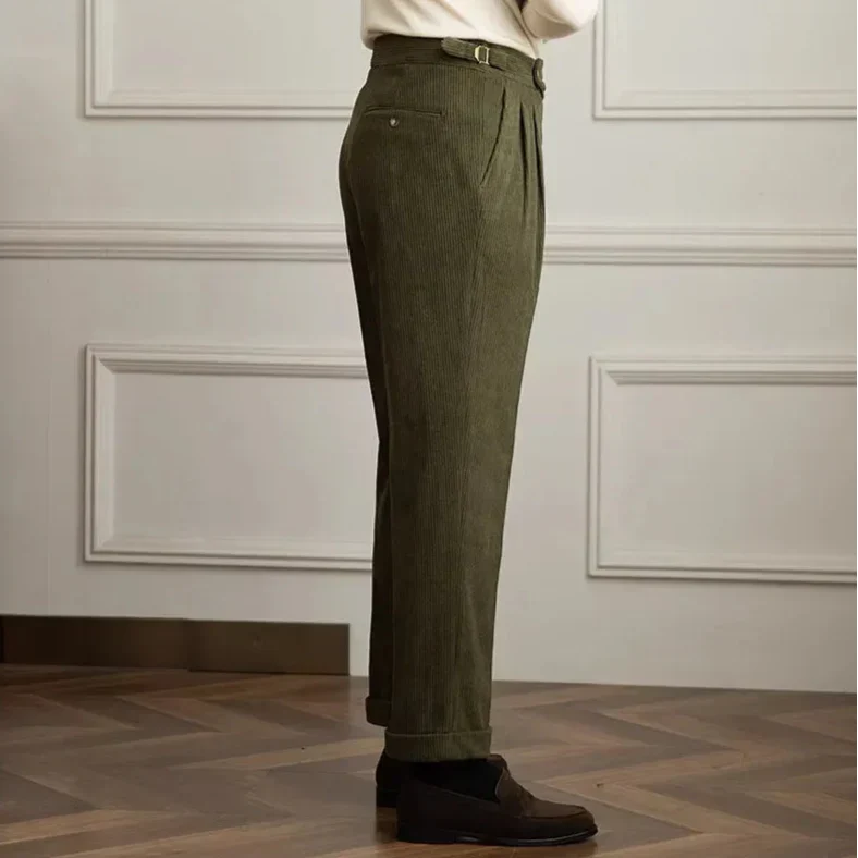 mens-straight-leg-corduroy-pants-with-pleated-front-and-side-buckles-4