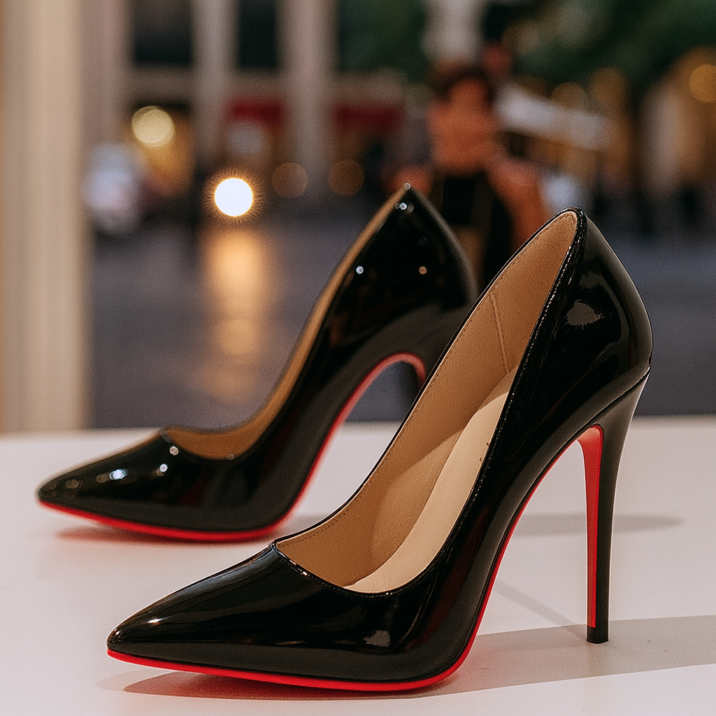 Black Heels For Women | Pointed Toe Stiletto Patent Slip On