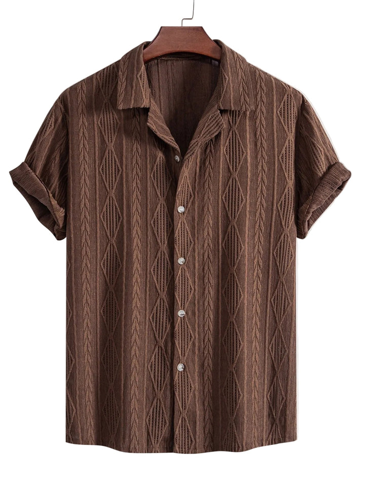 Textured Camp Collar Shirt – Relaxed Summer Style