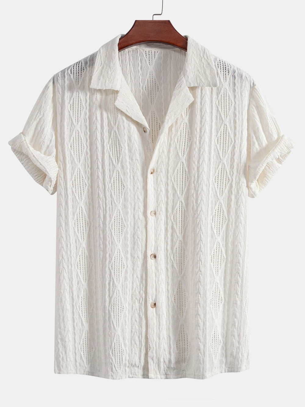 Textured Camp Collar Shirt – Relaxed Summer Style
