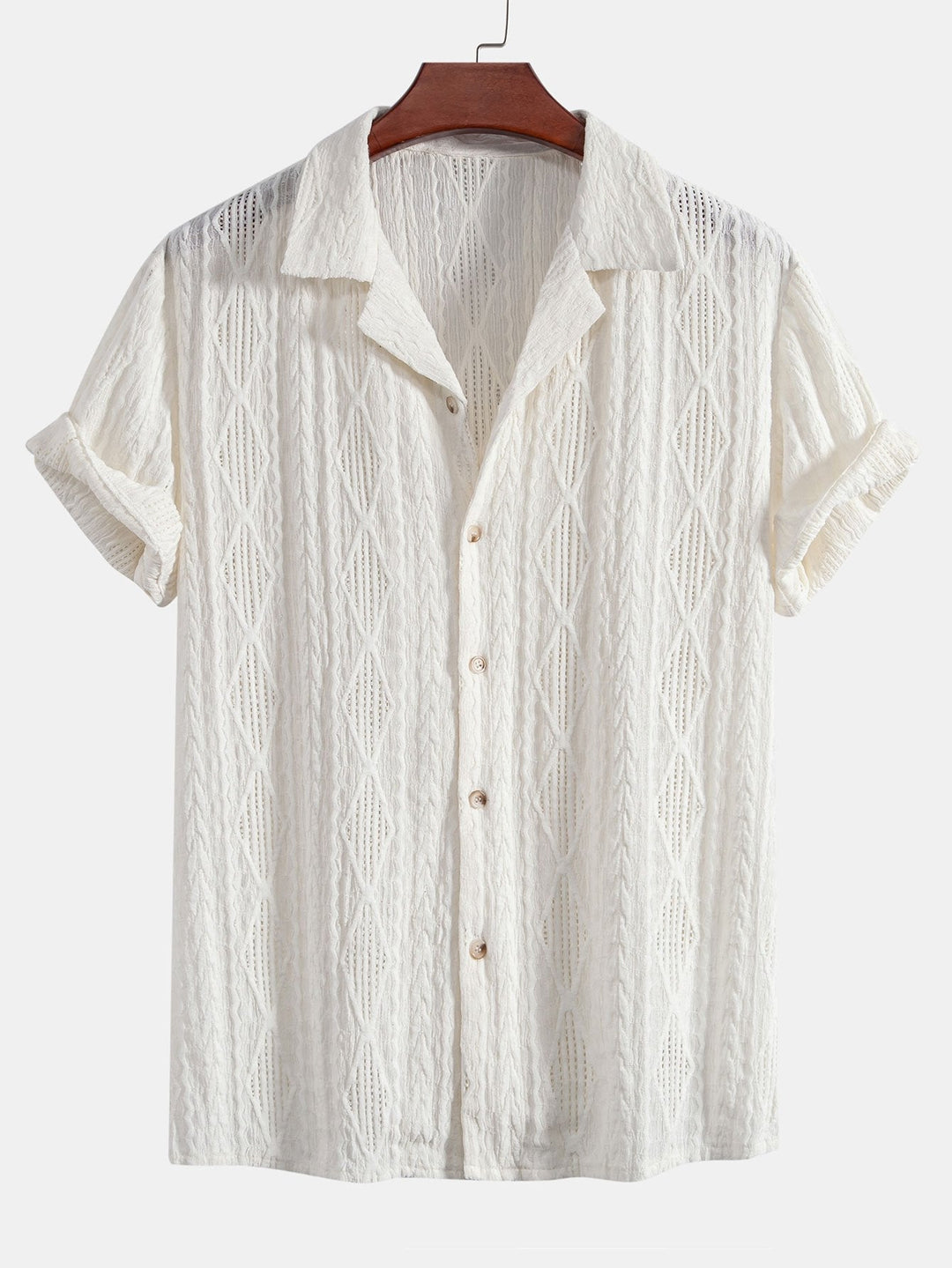 Textured Camp Collar Shirt – Relaxed Summer Style