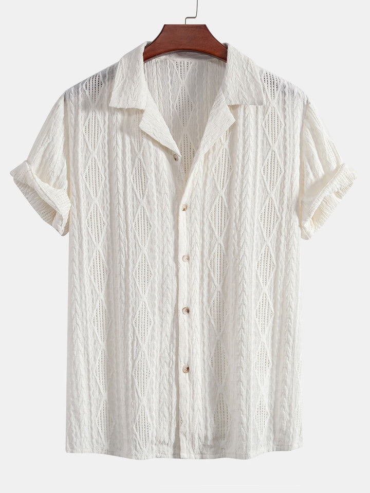 Textured Camp Collar Shirt – Relaxed Summer Style