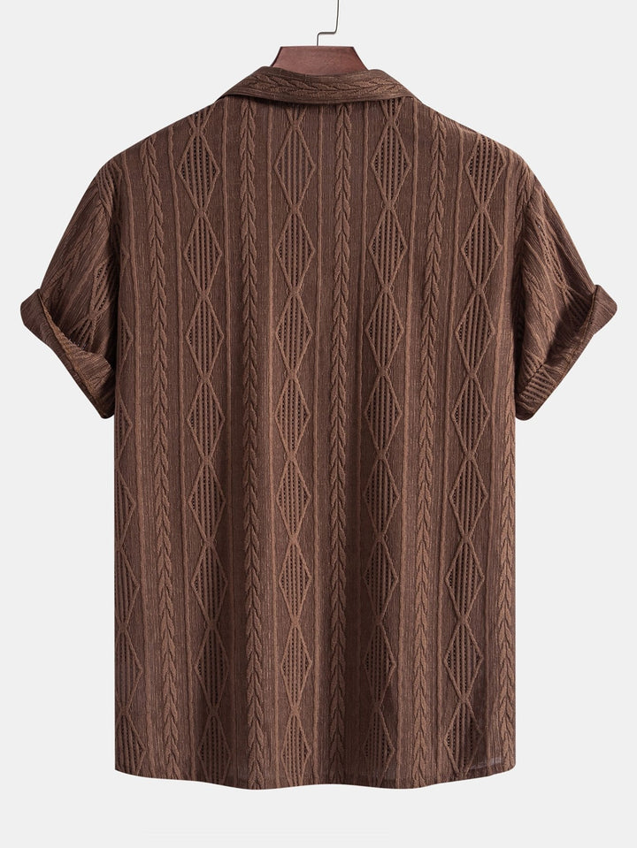 Textured Camp Collar Shirt – Relaxed Summer Style