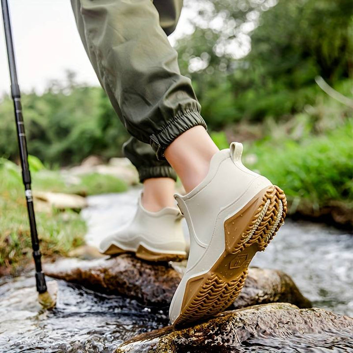 Waterproof Boots For Women | Ankle Height Slip-On Rounded Toe