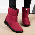 Women's Winter Snow Boots | Mid-Calf Quilted Waterproof Side Zip