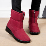 Women's Winter Snow Boots | Mid-Calf Quilted Waterproof Side Zip