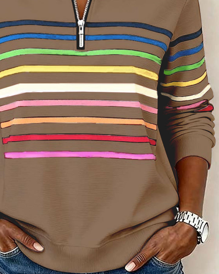 womens-knit-pullover-with-quarter-zip-and-striped-bands-15