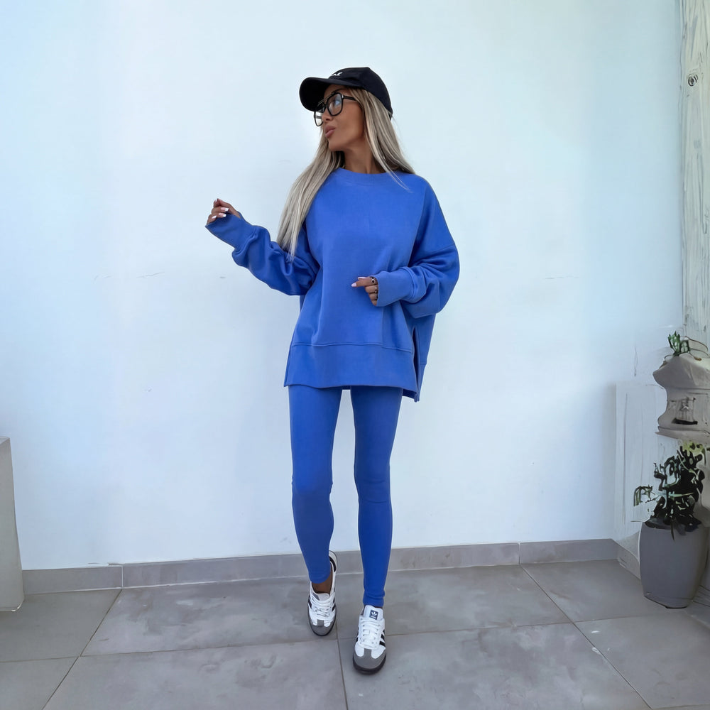 womens-knit-tracksuit-with-crewneck-sweatshirt-and-pull-on-leggings-2