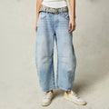 Women's Barrel Jeans | Mid-Rise Cropped Denim Heavyweight